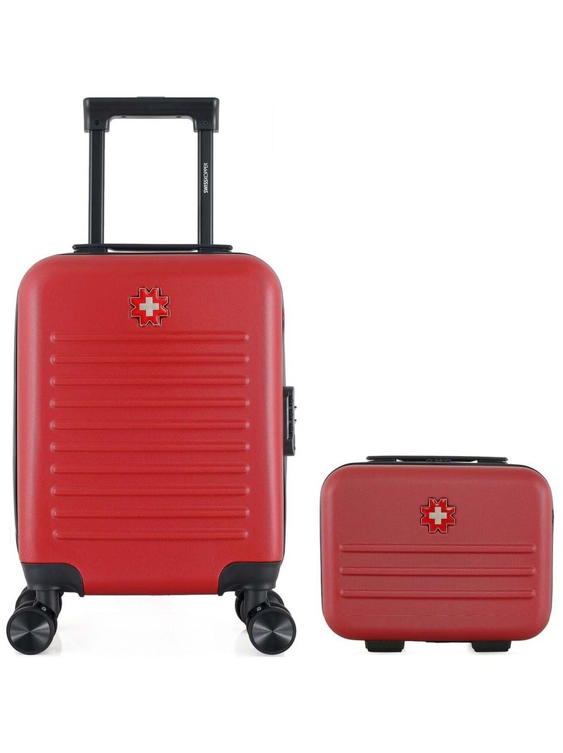 SWISS KOPPER - LOT DE 2 - Valises cabine XXS et vanity WIL Bordeaux - Kiabi