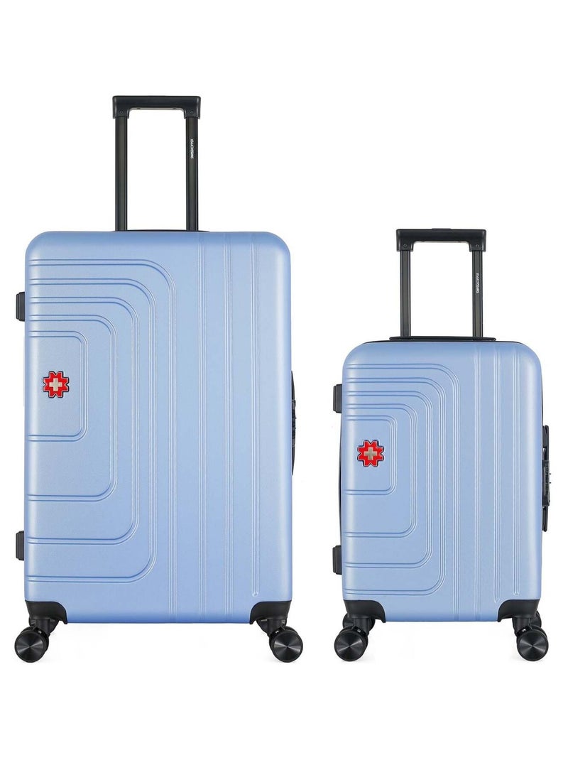 SWISS KOPPER - LOT DE 2 - Valises grand format et cabine RUTI Bleu clair - Kiabi