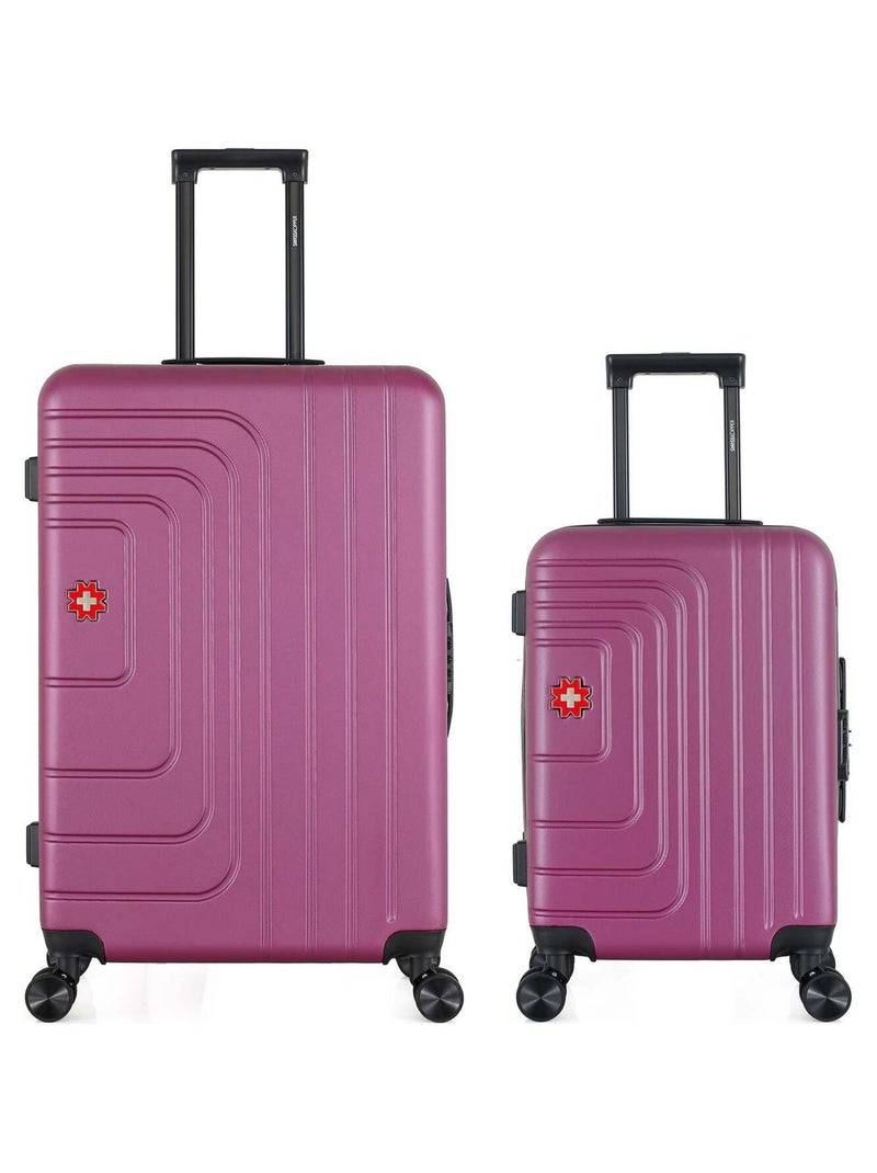 SWISS KOPPER - LOT DE 2 - Valises grand format et cabine RUTI Prune - Kiabi