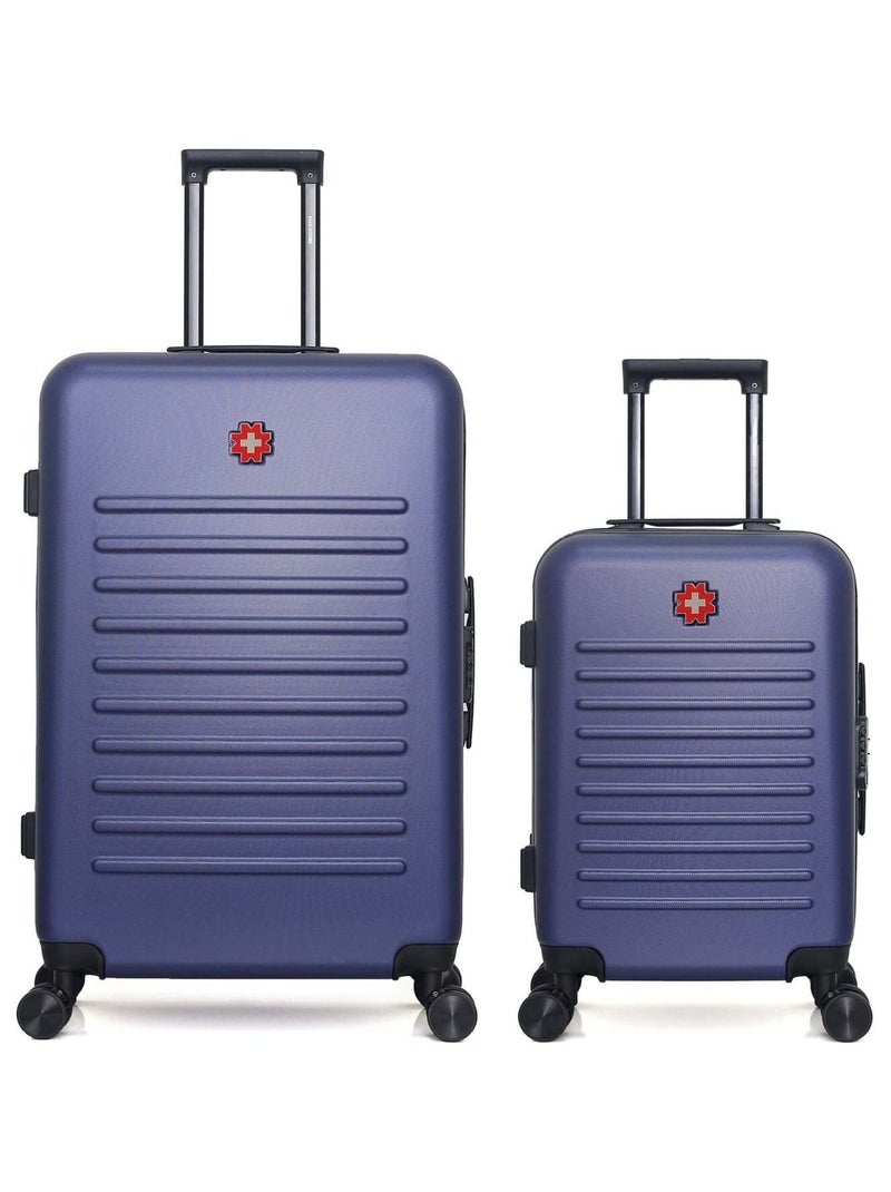 SWISS KOPPER - LOT DE 2 - Valises grand format et cabine WIL Bleu marine - Kiabi