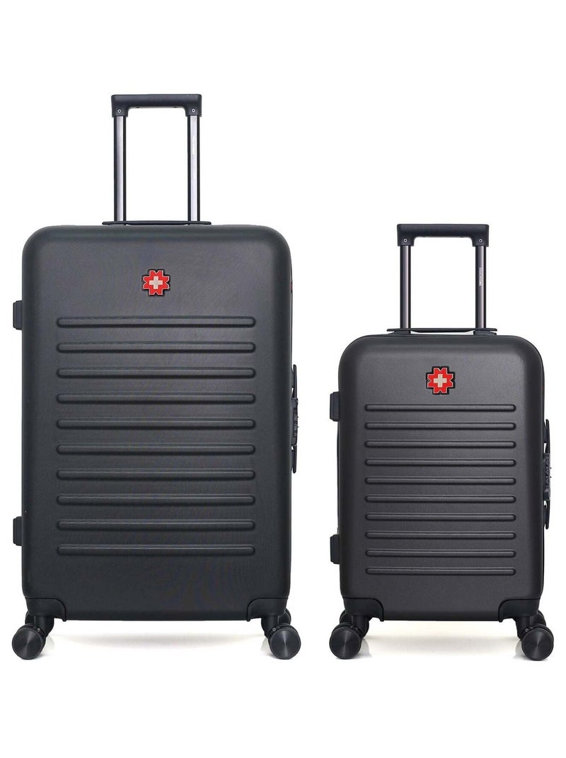 SWISS KOPPER - LOT DE 2 - Valises grand format et cabine WIL Noir - Kiabi