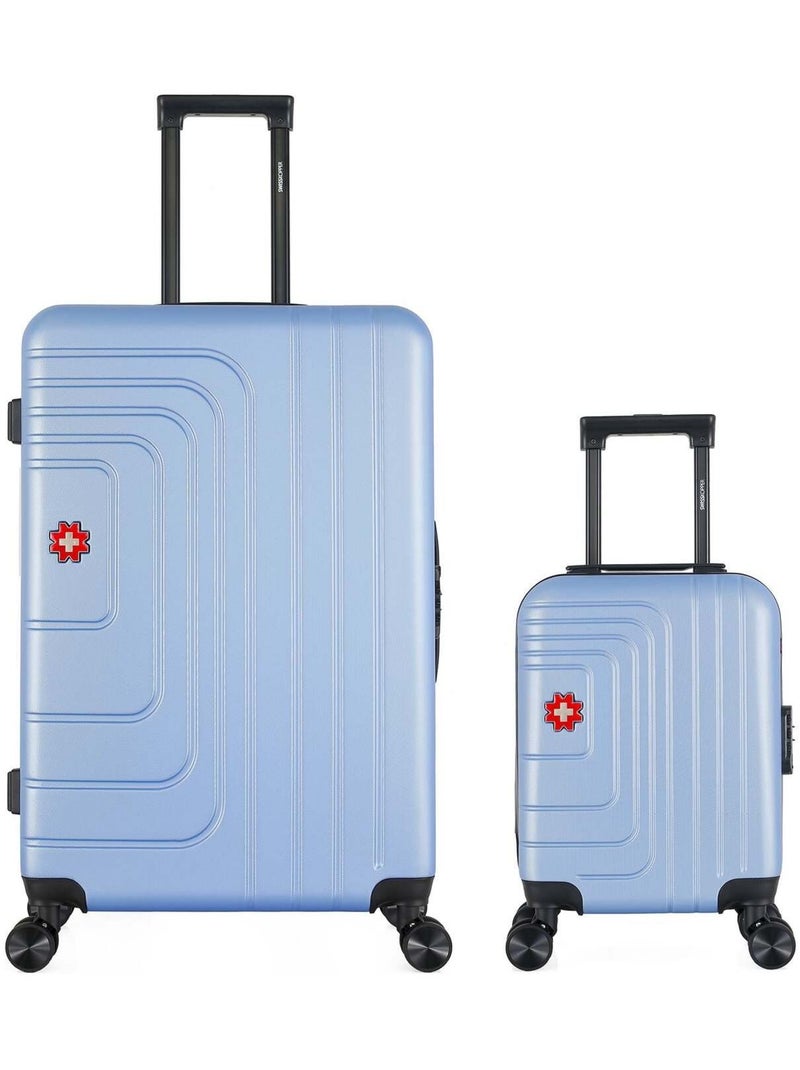 SWISS KOPPER - LOT DE 2 - Valises grand format et cabine XXS RUTI Bleu clair - Kiabi