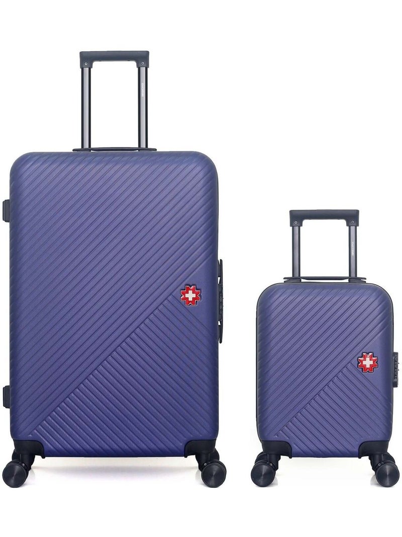 SWISS KOPPER - LOT DE 2 - Valises grand format et cabine XXS SPIEZ Bleu marine - Kiabi
