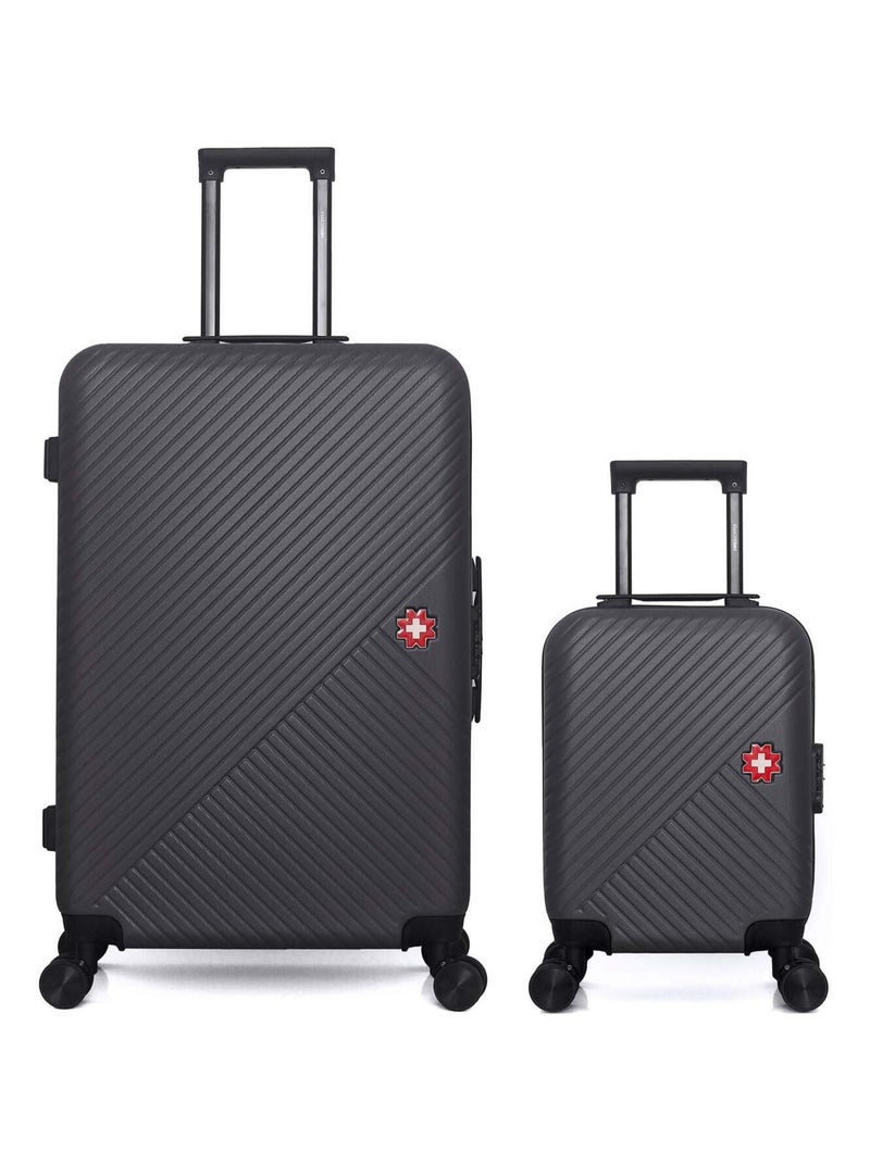 SWISS KOPPER - LOT DE 2 - Valises grand format et cabine XXS SPIEZ Noir - Kiabi
