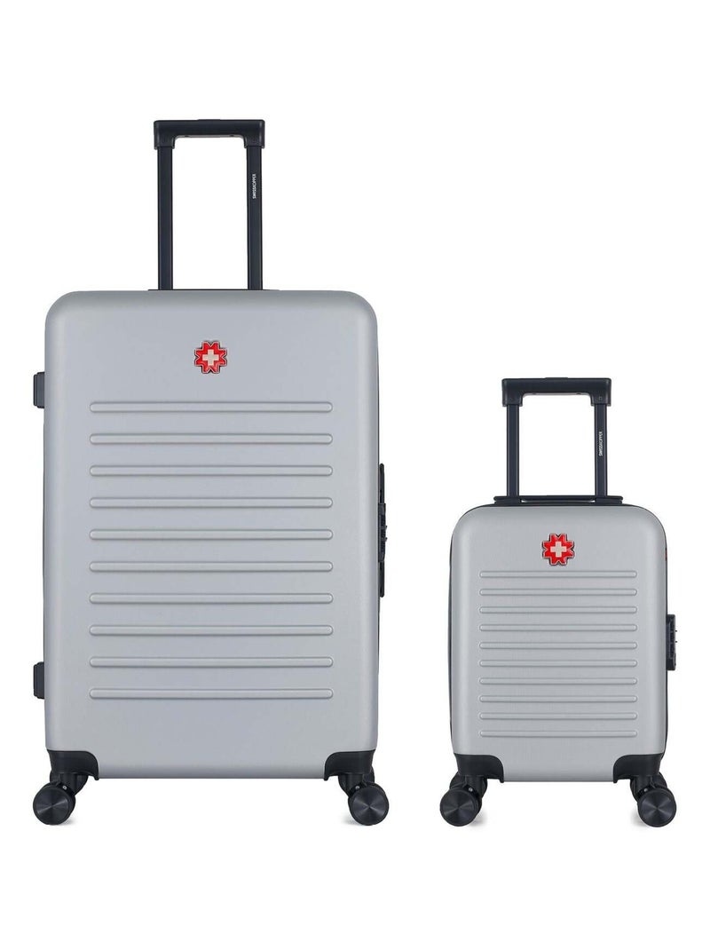 SWISS KOPPER - LOT DE 2 - Valises grand format et cabine XXS WIL Gris - Kiabi