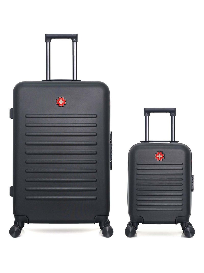 SWISS KOPPER - LOT DE 2 - Valises grand format et cabine XXS WIL Noir - Kiabi