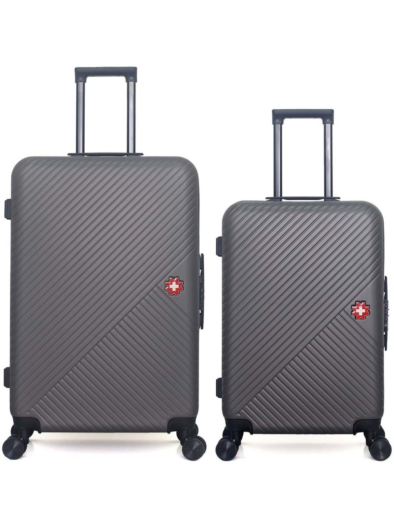 SWISS KOPPER - LOT DE 2 - Valises grand format et weekend SPIEZ Gris foncé - Kiabi