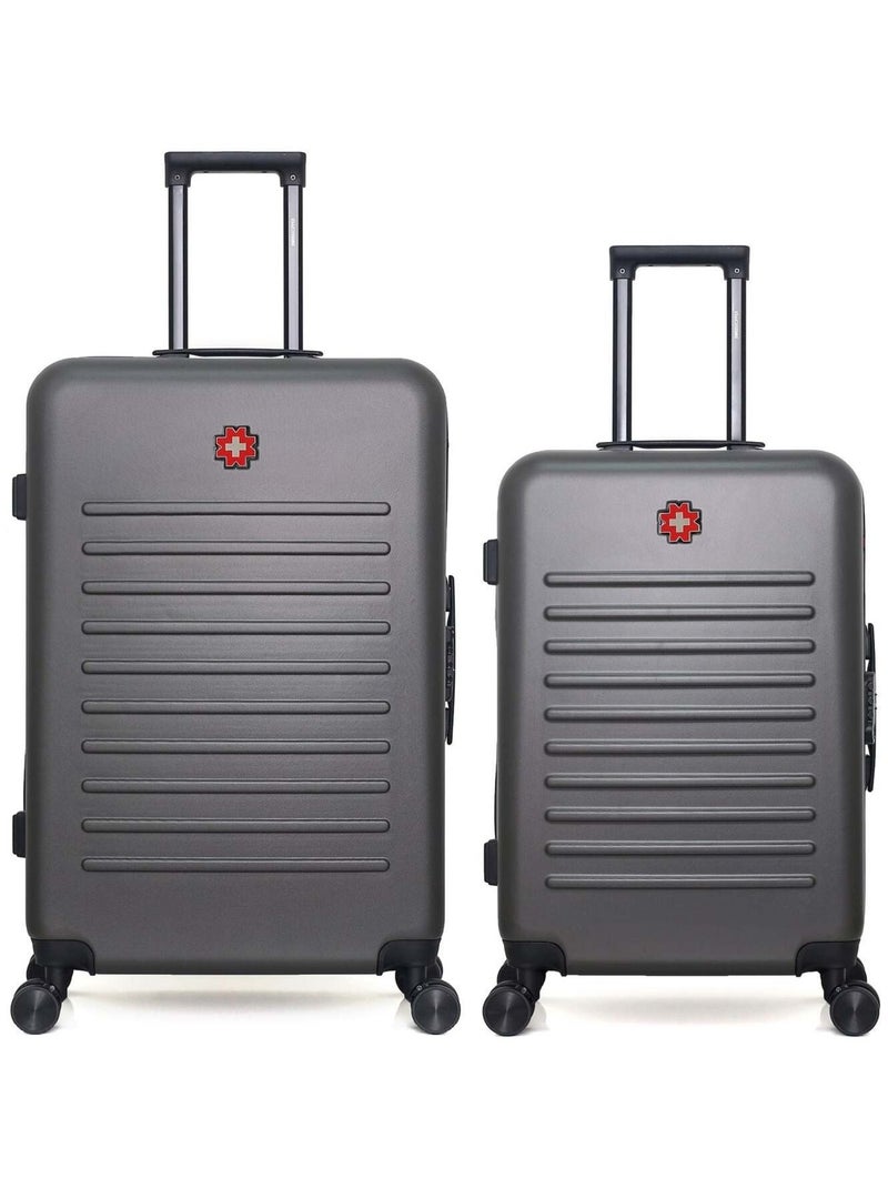 SWISS KOPPER - LOT DE 2 - Valises grand format et weekend WIL Gris foncé - Kiabi