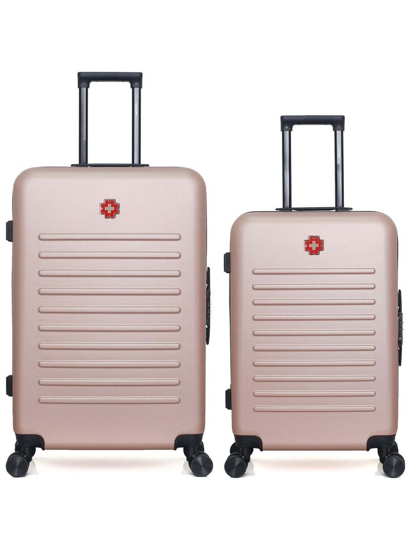 SWISS KOPPER - LOT DE 2 - Valises grand format et weekend WIL Rose clair - Kiabi