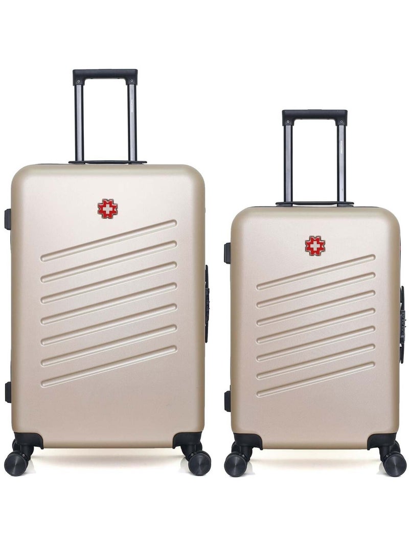 SWISS KOPPER - LOT DE 2 - Valises grand format et weekend ZURICH Beige - Kiabi