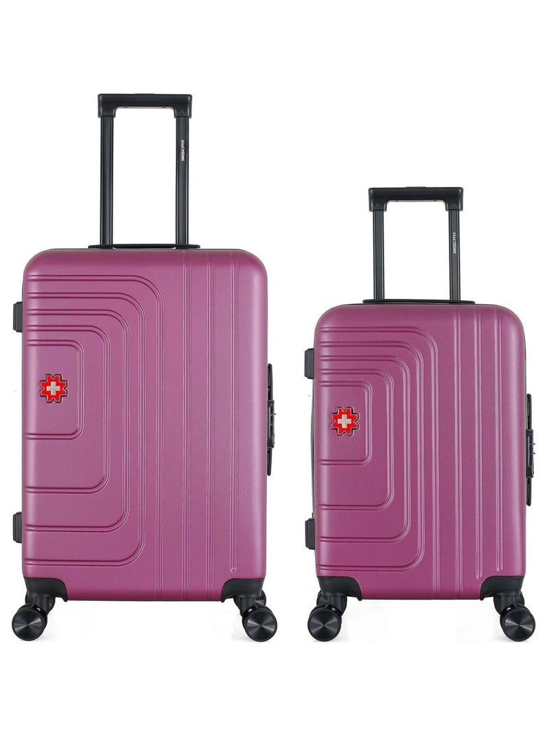 SWISS KOPPER - LOT DE 2 - Valises weekend et cabine RUTI Prune - Kiabi