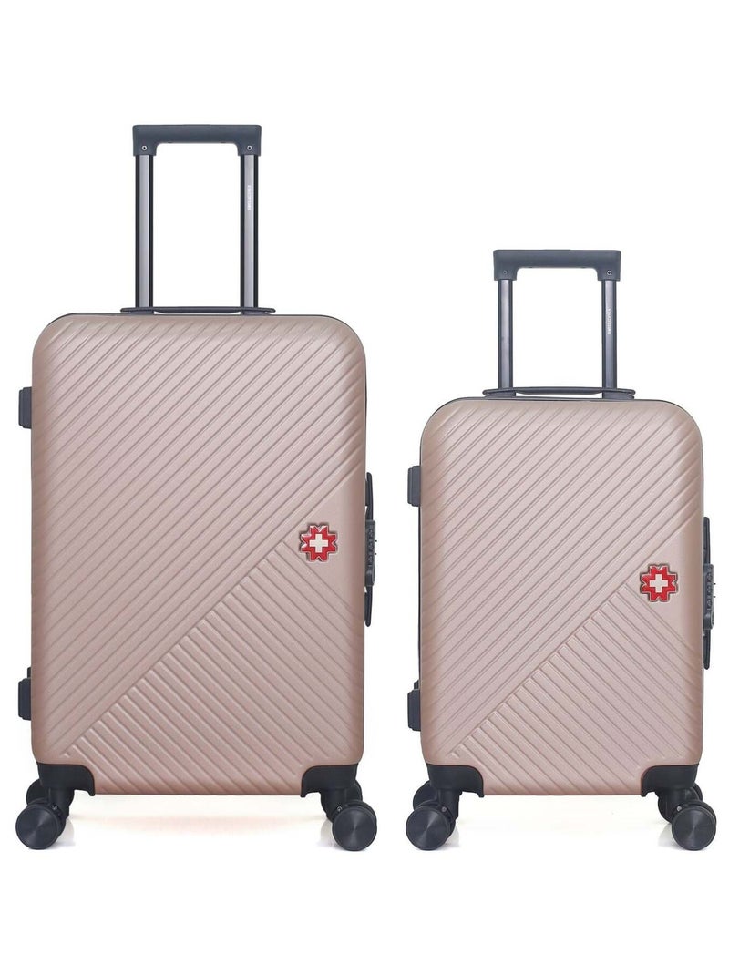 SWISS KOPPER - LOT DE 2 - Valises weekend et cabine SPIEZ Rose clair - Kiabi
