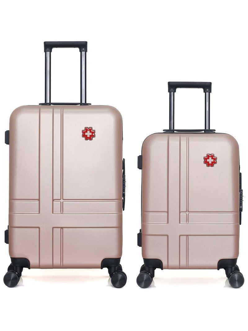 SWISS KOPPER - LOT DE 2 - Valises weekend et cabine USTER Rose clair - Kiabi
