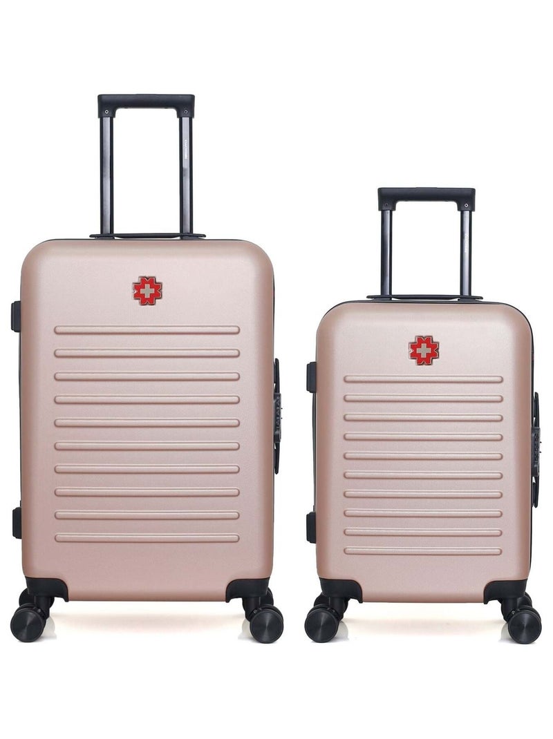SWISS KOPPER - LOT DE 2 - Valises weekend et cabine WIL Rose clair - Kiabi