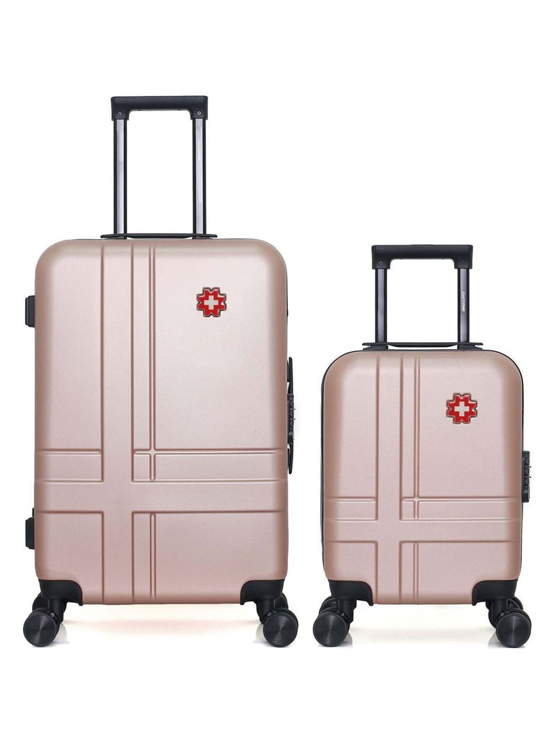 SWISS KOPPER - LOT DE 2 - Valises weekend et cabine XXS USTER Rose clair - Kiabi