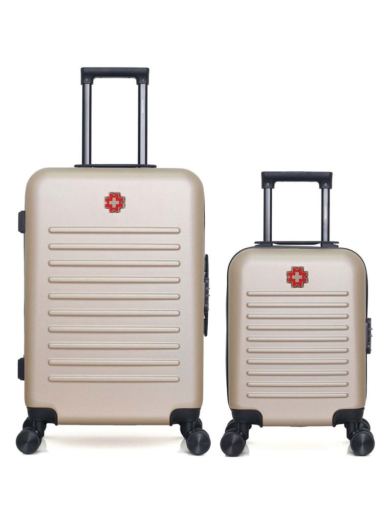 SWISS KOPPER - LOT DE 2 - Valises weekend et cabine XXS WIL Beige - Kiabi