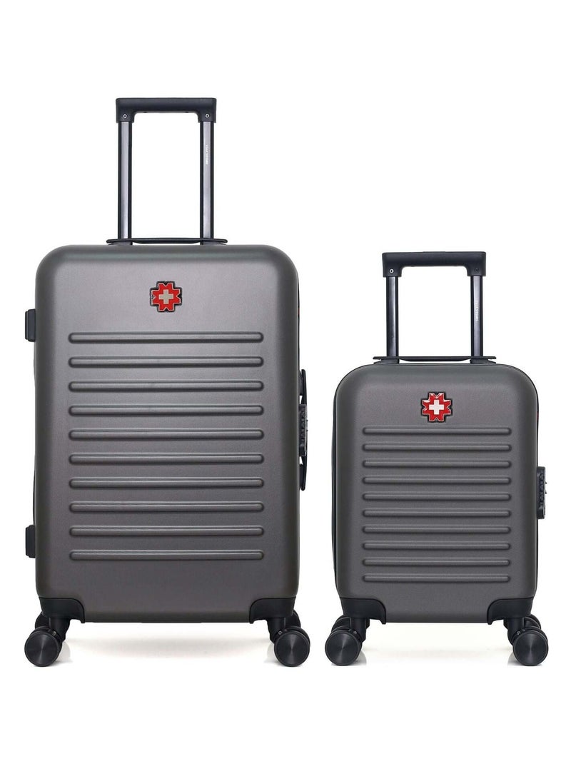 SWISS KOPPER - LOT DE 2 - Valises weekend et cabine XXS WIL Gris foncé - Kiabi