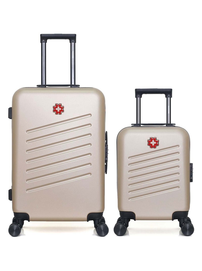 SWISS KOPPER - LOT DE 2 - Valises weekend et cabine XXS ZURICH Beige - Kiabi