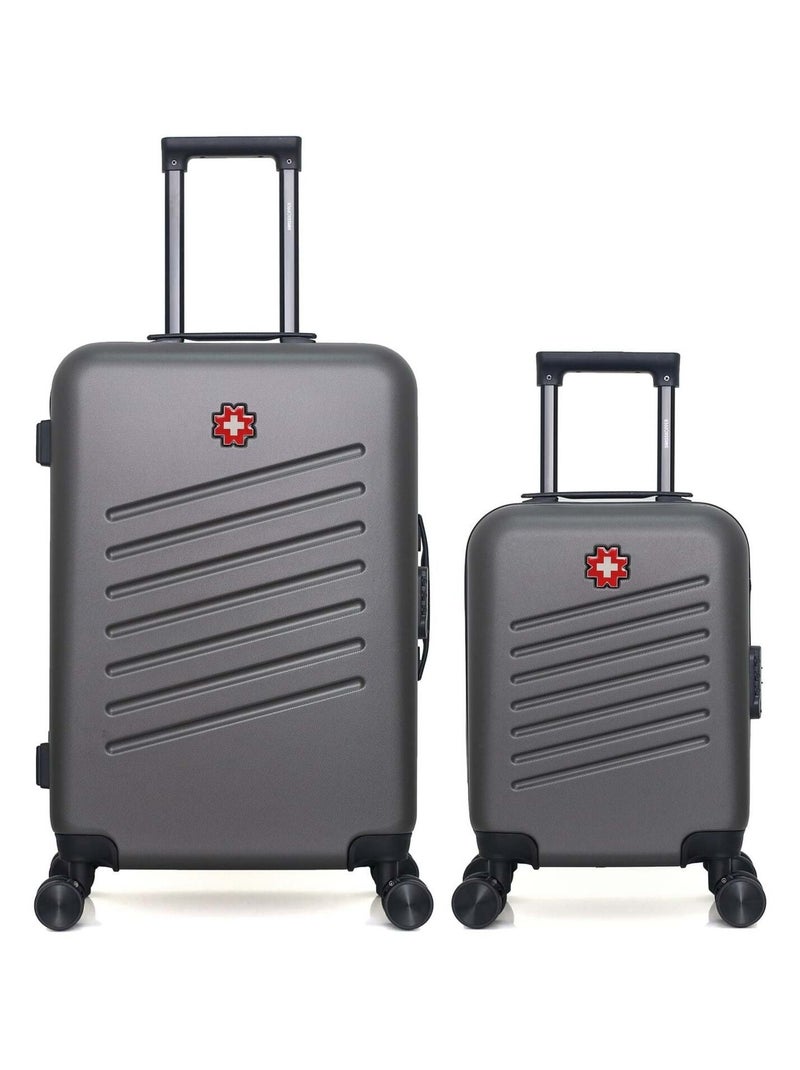 SWISS KOPPER - LOT DE 2 - Valises weekend et cabine XXS ZURICH Gris foncé - Kiabi