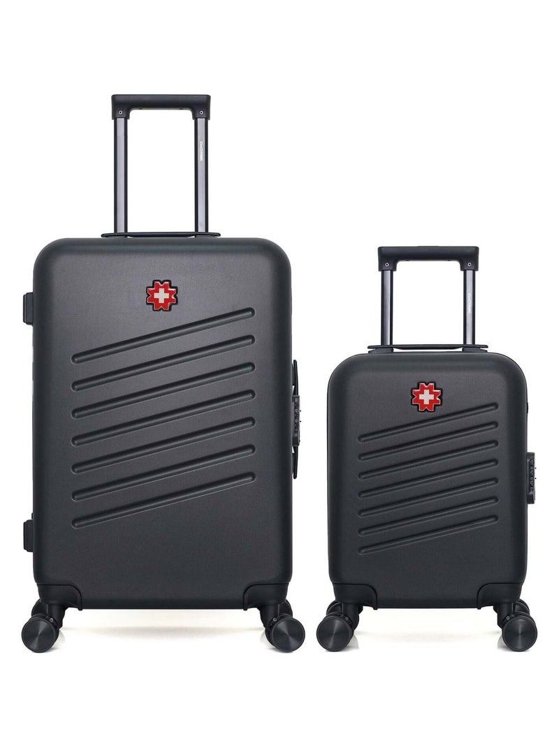 SWISS KOPPER - LOT DE 2 - Valises weekend et cabine XXS ZURICH Noir - Kiabi