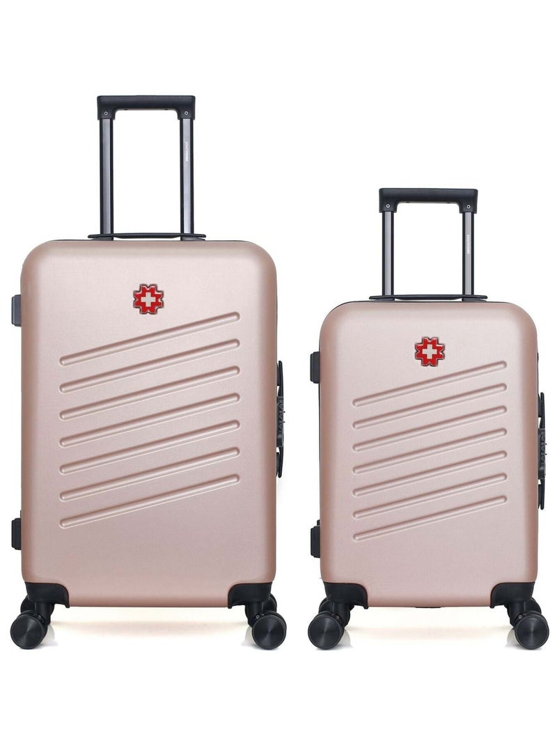 SWISS KOPPER - LOT DE 2 - Valises weekend et cabine ZURICH Rose clair - Kiabi