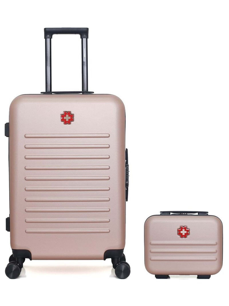 SWISS KOPPER - LOT DE 2 - Valises weekend et vanity WIL Rose clair - Kiabi