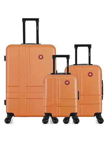 SWISS KOPPER - LOT DE 3 - Valise Grand Format, Valise Cabine et Valise Cabine XXS USTER