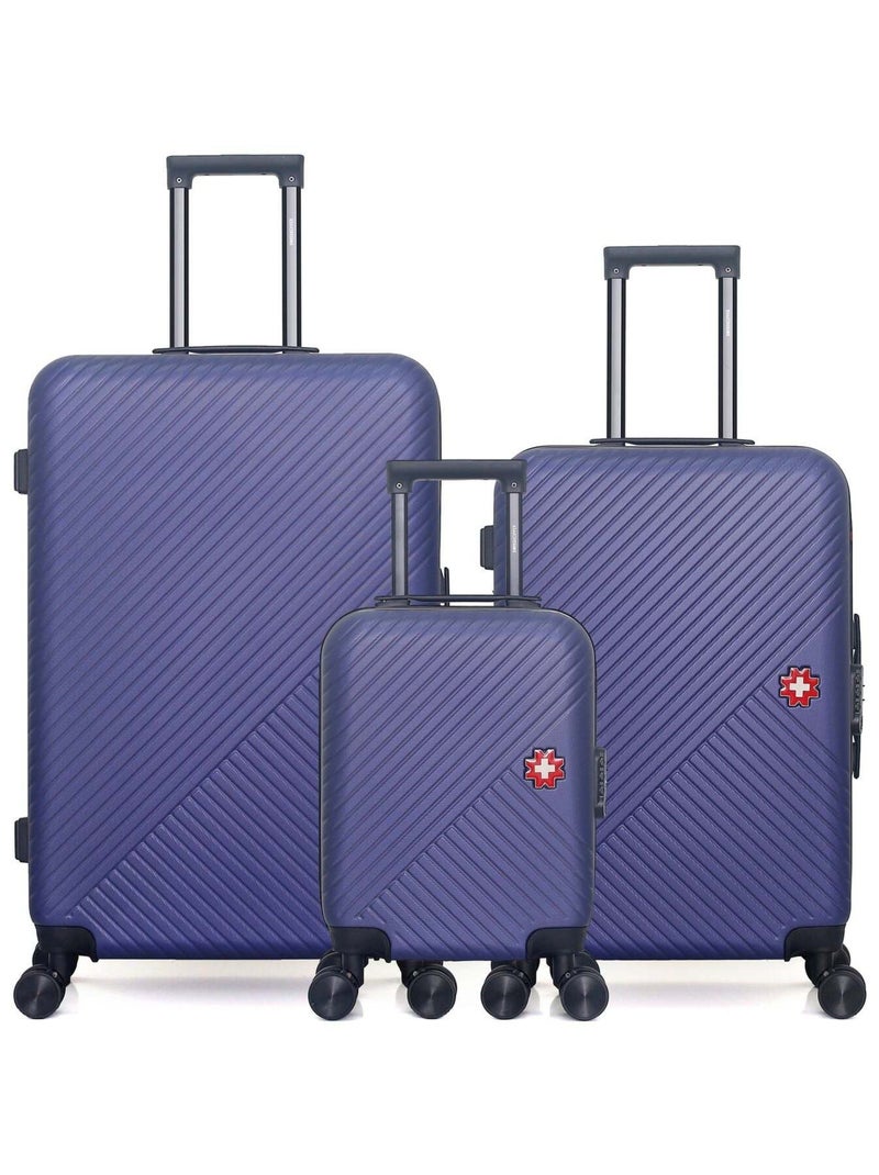 SWISS KOPPER - LOT DE 3 - Valise Grand Format, Valise Week-end et Valise Cabine XXS SPIEZ Bleu marine - Kiabi