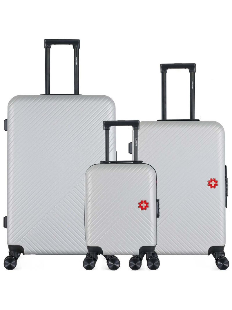 SWISS KOPPER - LOT DE 3 - Valise Grand Format, Valise Week-end et Valise Cabine XXS SPIEZ Gris - Kiabi