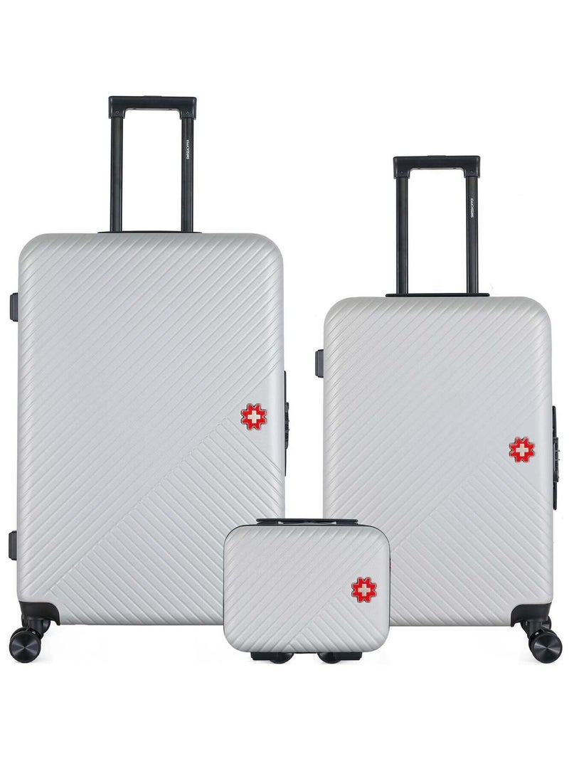 SWISS KOPPER - LOT DE 3 - Valise Grand Format, Valise Week-end et Vanity SPIEZ Gris - Kiabi