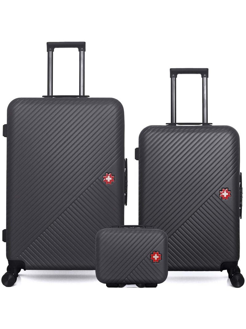 SWISS KOPPER - LOT DE 3 - Valise Grand Format, Valise Week-end et Vanity SPIEZ Noir - Kiabi