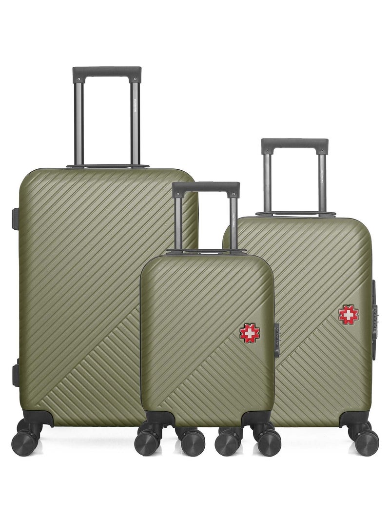 SWISS KOPPER - Lot de 3 - Valise weekend, valise cabine et valise cabine XXS SPIEZ Kaki - Kiabi
