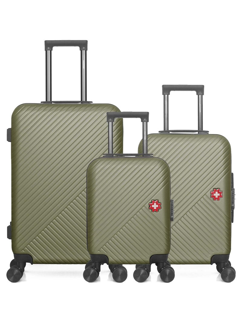 SWISS KOPPER - Lot de 3 - Valise weekend, valise cabine et valise cabine XXS SPIEZ Vert kaki - Kiabi