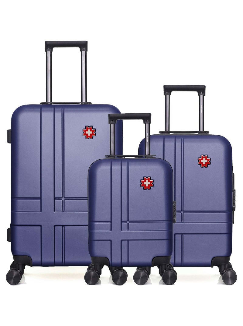 SWISS KOPPER - Lot de 3 - Valise weekend, valise cabine et valise cabine XXS USTER Bleu marine - Kiabi