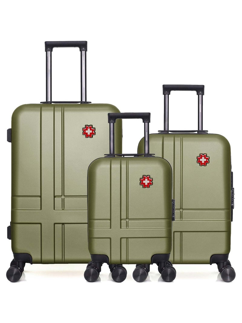SWISS KOPPER - Lot de 3 - Valise weekend, valise cabine et valise cabine XXS USTER Kaki - Kiabi