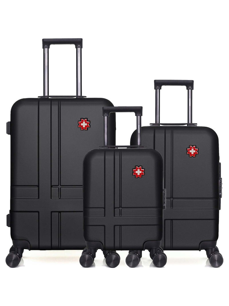 SWISS KOPPER - Lot de 3 - Valise weekend, valise cabine et valise cabine XXS USTER Noir - Kiabi