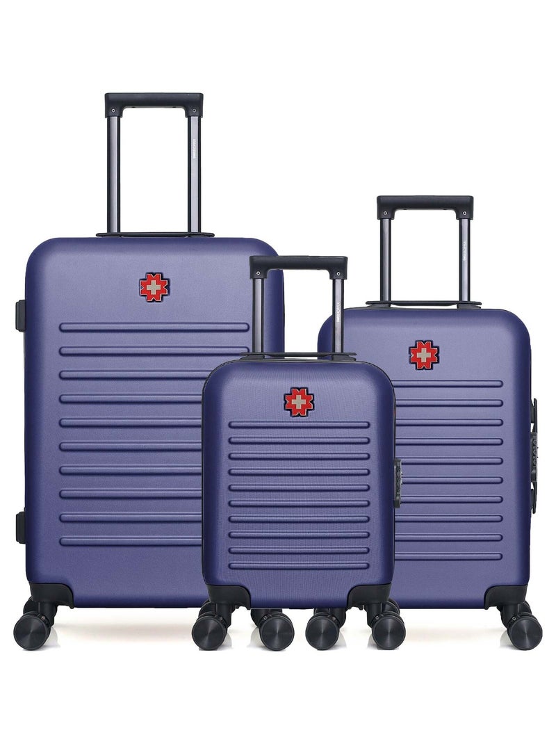 SWISS KOPPER - Lot de 3 - Valise weekend, valise cabine et valise cabine XXS WIL Bleu marine - Kiabi