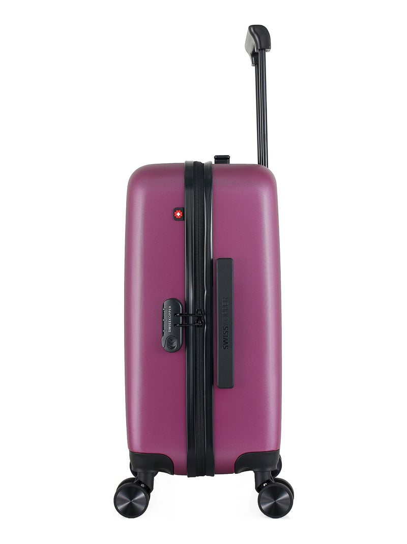 SWISS KOPPER - LOT DE 3 - Valises cabine, cabine XXS et vanity RUTI Prune - Kiabi