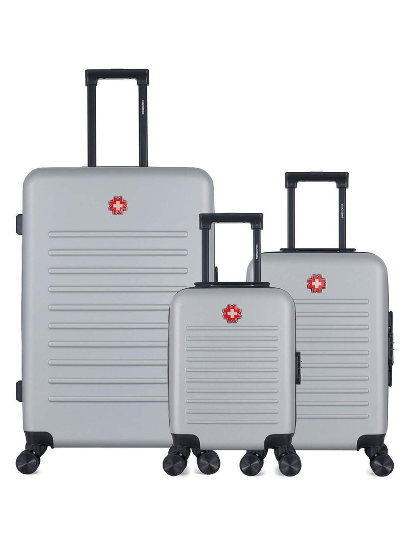 SWISS KOPPER - LOT DE 3 - Valises grand format, cabine et cabine XXS WIL Gris - Kiabi