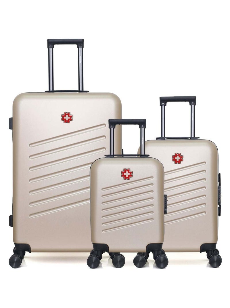 SWISS KOPPER - LOT DE 3 - Valises grand format, cabine et cabine XXS ZURICH Beige - Kiabi