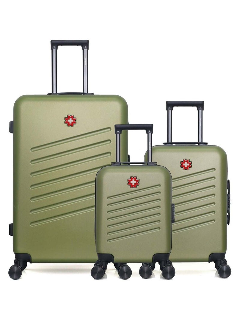 SWISS KOPPER - LOT DE 3 - Valises grand format, cabine et cabine XXS ZURICH Kaki - Kiabi
