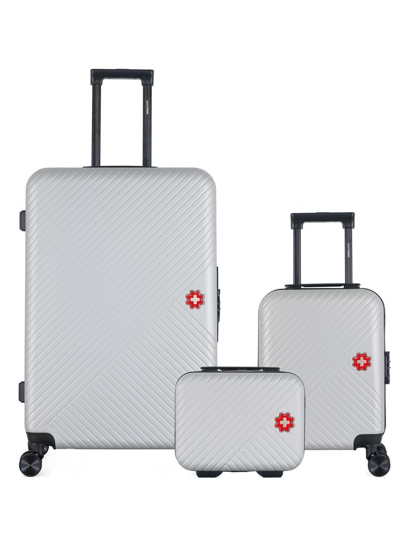 SWISS KOPPER - LOT DE 3 - Valises grand format, cabine XXS et vanity SPIEZ Gris - Kiabi