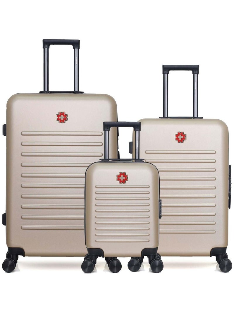 SWISS KOPPER - LOT DE 3 - Valises grand format, weekend et cabine XXS WIL Beige - Kiabi