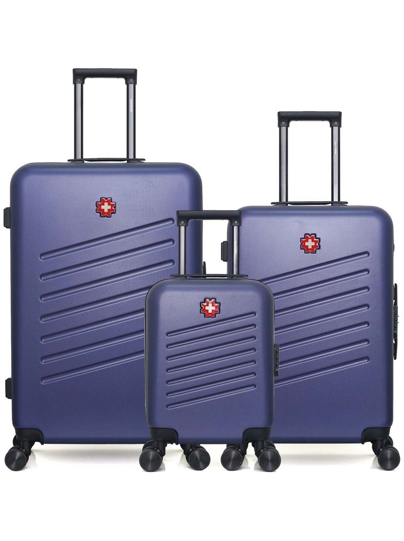 SWISS KOPPER - LOT DE 3 - Valises grand format, weekend et cabine XXS ZURICH Bleu marine - Kiabi