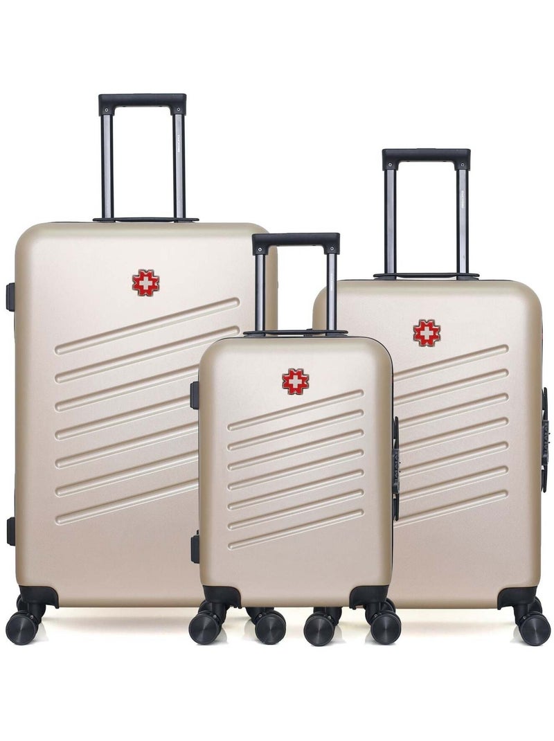 SWISS KOPPER - LOT DE 3 - Valises grand format, weekend et cabine ZURICH Beige - Kiabi