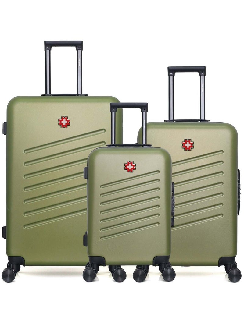 SWISS KOPPER - LOT DE 3 - Valises grand format, weekend et cabine ZURICH Kaki - Kiabi