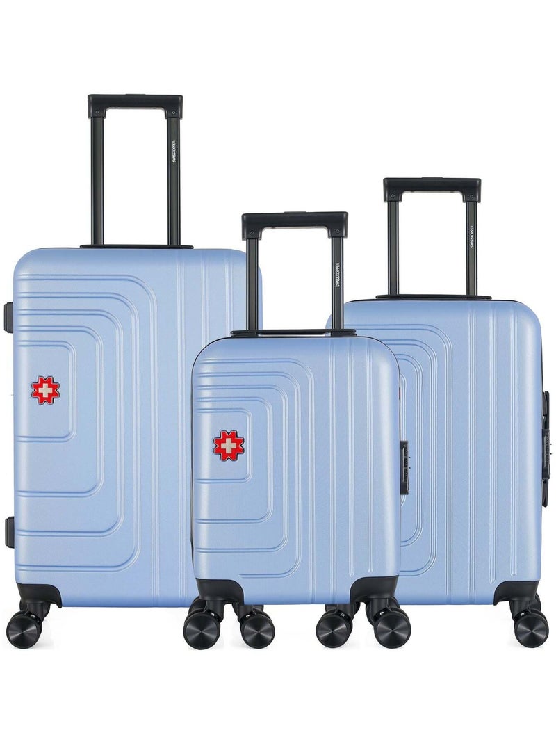 SWISS KOPPER - Lot de 3 - Valises weekend, cabine et cabine XXS RUTI Bleu clair - Kiabi