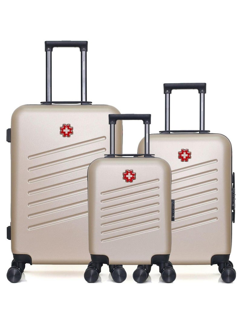 SWISS KOPPER - Lot de 3 - Valises weekend, cabine et cabine XXS ZURICH Beige - Kiabi
