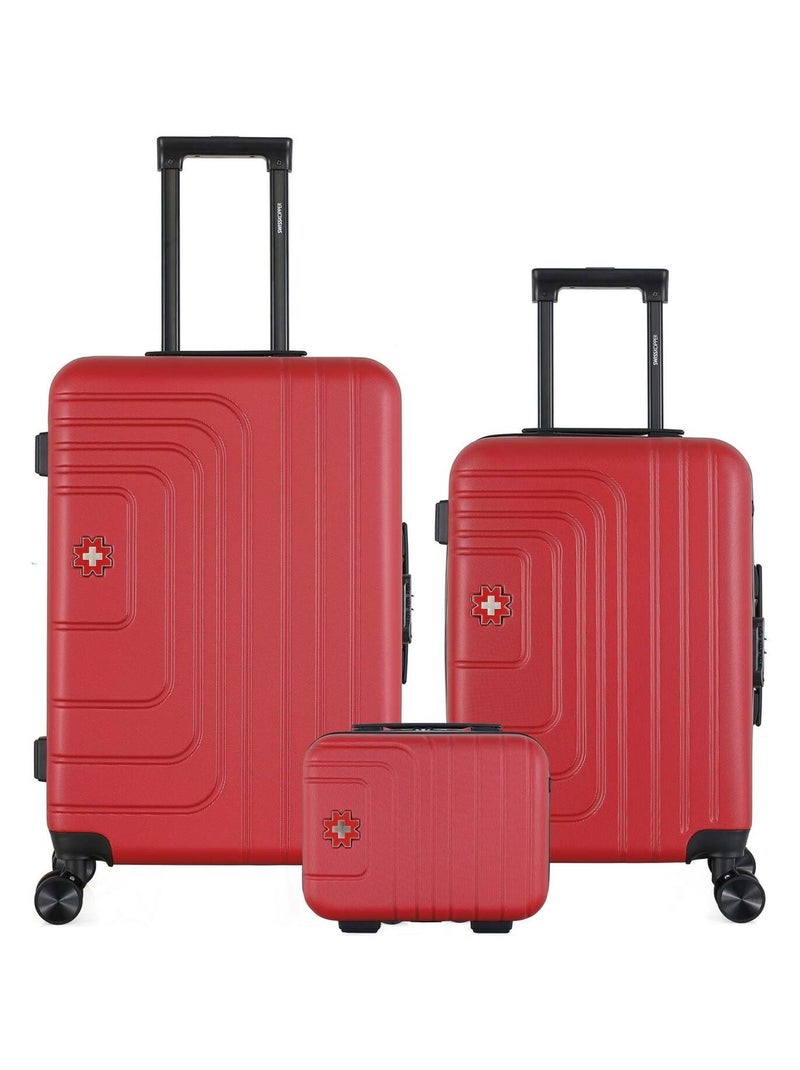 SWISS KOPPER - LOT DE 3 - Valises weekend, cabine et vanity RUTI Bordeaux - Kiabi