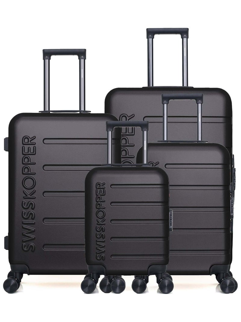SWISS KOPPER - LOT DE 4 - Valise Grand Format, Valise Week-end, Valise Cabine et Valise Cabine XXS A Noir - Kiabi